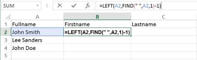 Extract word that starting with a specific character assuming that you have a text string that contains email address in cell b1, and if you want to extract word that begins with a specific character @ sign, you can use a combination with the trim. How To Split Full Name Into First And Last Name In Excel Computer Consultant Professionals