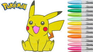 Try our pokemon pixel grid mystery coloring pages, too. Pikachu Coloring Book Pokemon Go Colouring Pages For Kids Rainbow Splash Youtube