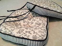 Discover prices, catalogues and new features. Black White Waverly Toile Chair Cushions With Ties Chair Cushions Kitchen Chair Cushions White Kitchen Chairs