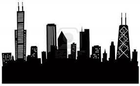 Cartoon Chicago Silhouette Chicago Skyline Art Chicago Skyline Silhouette Skyline Art