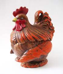 This cookie jar which holds 10.5 cups is sure to hold all your sweet treat needs. Vintage Ceramic Rooster Cookie Jar Cookie Jars Vintage Ceramic Rooster Antique Cookie Jars