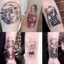 Những hình xăm nhỏ đẹp cho nữ | beautiful small tattoo for girl. Set 30 Hinh XÄƒm Dan Táº¡m Thá»i Hinh Thá»§y Thá»§ Máº·t TrÄƒng Ä'en Shopee Viá»‡t Nam