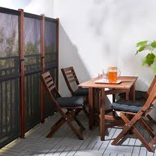 The durable resin construction and steel posts with. Slatto Privacy Screen Outdoor Black Brown Stained Ikea