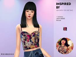Blackpink ' how you like that' first performance at jimmy fallon. Blackpink How You Like That Lisa Rap Top Mesh Needed The Sims 4 Catalog