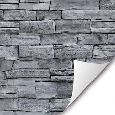 It sticks without a problem, but you can see the texture through the paper if it is very light in color. Amazon Com 17 71 Wide X 393 7 Long Peel And Stick Wallpaper Stone Self Adhesive Wallpaper Easily Removable Wallpaper Brick Wallpaper Self Adhesive Wallpaper Decorative Easy To Apply Peel Stick Home Kitchen
