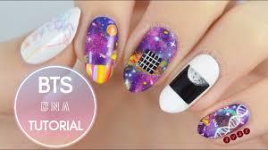 Bts nail art happy 23st birthday jimin #koreannailart bts nail art. Bts Dna Nail Art Tutorial Youtube