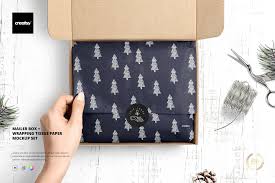 Showcase your designs in a realistic way by getting this awesome free mailing box psd mockup, which is completely designed in psd format. Mailer Box Tissue Paper Mockup Set Paper Mockup Box Mockup Mailer Box