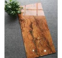 Marbled Orange Color Glazed Marble Tiles 600x1200mm Anti-Slip Modern  Accents for Living Room Floor