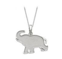 White Gold Elephant Pendant
