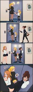 Shadman comics elevator