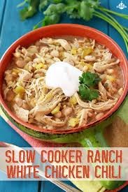 Slow Cooker Ranch White Chicken Chili Southernbite Com Recipes Food Cooker Recipes