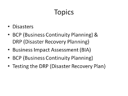 Cissp For Dummies Chapter 11 Business Continuity And Disaster Recovery Planning Last Updated Ppt Download
