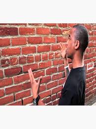 Wandbehang for Sale mit "Kerl spricht gegen Wand" von Frogi | Redbubble