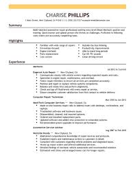 Resume examples see perfect resume examples that get you jobs. Best Entry Level Mechanic Resume Example Livecareer