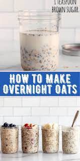 Overnight Oats Are Easy To Make With Old Fashioned Rolled Oats Chia Seeds And Mil Overnight Oats Recipe Healthy Overnight Oats Recipe Easy Oat Recipes Healthy