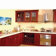 kitchen cabinet with golden teak with 5