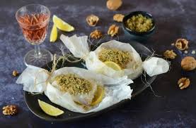 Recette Papillotes De Cabillaud En Croute De Noix Du Perigord Aop En Pas A Pas Recette Papillote De Cabillaud Cuisine Poisson Papillote