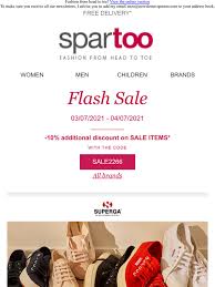 Spartoo.co.uk Email Newsletters: Shop Sales, Discounts, and Coupon Codes -  Page 9