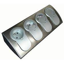 Quels sont les inconvénients du plan de travail cuisine en bois ? Bloc 4 Prises Cuisine Inox A Poser Otio Castorama
