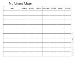 Weekly Chore Chart Template For Kids Weekly Chore Charts