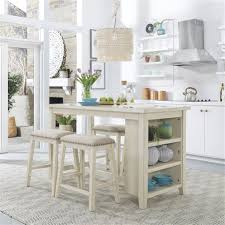 2014 comes with the best kitchen island table ideas, which will guide you through the most innovative kitchen designs of. Brook Creek Kitchen Island 5 Piece Counter Height Set In White Finish By Liberty Furniture Lib 942w Cd 5cts