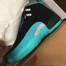 Black And Turquoise Jordans 12 Air Jordan 12 Retro Gs Hyper Jade First Look Release Date Eu Kicks Sneaker Magazine Air Jordans Air Jordans Retro Sneakers