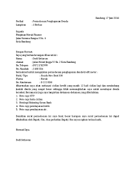 Surat Permohonan Keringanan Denda Bank