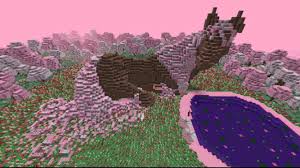 The tree in this example uses a custom texture for the sapling and the leaves, but the standard logs. Finished Project I Made For My Grandma A Giant Cherry Blossom Tree In A Field Of Flowers Probably Couldn T Tell But Pink Is My Grandmas Favorite Color Minecraft