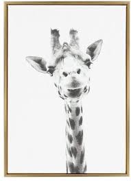 Black And White Animal Prints Framed Pin By Andrea Chen On Ac Monkey In 2020 Framed Canvas Wall Art Giraffe Painting Framed Wall Canvas