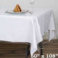 60 X 108 Clear 10 Mil Thick Eco Friendly Vinyl Waterproof Tablecloth Pvc Rectangle Disposable Tablecloth Vinyl Tablecloth Waterproof Tablecloth Table Cloth