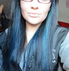 Straight Hair With Blue Highlights Blue Hair Highlights Straight Hairstyles Hair