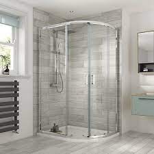 Wickes 1200 X 900mm Offset Quadrant Semi Frameless Sliding Shower Enclosure Chrome Wickes Co Uk In 2020 Shower Cubicles Quadrant Shower Bathroom Design Small