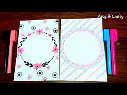Front Page Design Border Design On Paper Easy Border Borders For Project By Arty Crafty Youtu Front Page Design Colorful Borders Design Border Design