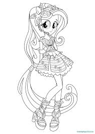 Gambar mewarnai untuk anak perempuan my little pony pictures my. Fluttershy Mlp Eg Coloring Pages Novocom Top