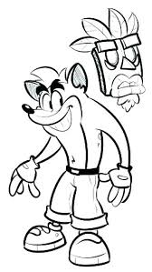 Crash Bandicoot Coloring Pages Super Coloring Pages Coloring Pages Funny Easy Drawings