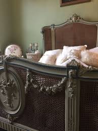 Antique Cane Bed With Basket Of Flowers Carving Bedroom Furniture Design Bedroom Vintage French Style Bedroom