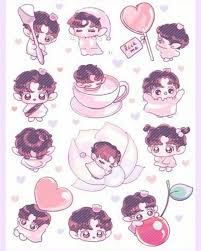 Image Result For Kpop Idols Gambar Lucu Stiker Gambar