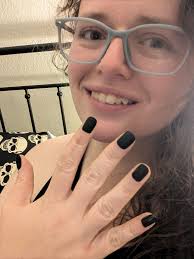 Halloween nail art ideas with jelly purple and black lace