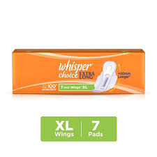 whisper choice extra long sanitary pads extra large size 7 pads