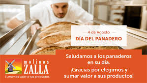 Cada 4 de agosto se celebra en la argentina el día del panadero, homenajeando a los trabajadores del rubro y para recordar la creación en 1887 del primer sindicato de obreros y destacar la importancia Feliz Dia Panaderos Molinos Zalla