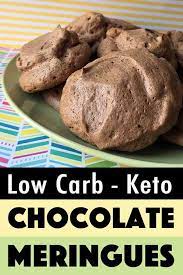 Keto Chocolate Meringue Cookies Recipe Chocolate Meringue Low Carb Recipes Dessert Chocolate Meringue Cookies