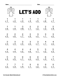 pin on catholic themed 1st grade math worksheets