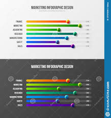 Amazing Business Data Colorful 3d Balls Horizontal Bar Chart