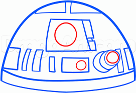 Easy To Draw Star Wars Characters How To Draw R2 D2 Easy Step 5 Star Wars Drawings Drawing Lessons For Kids Easy Drawings