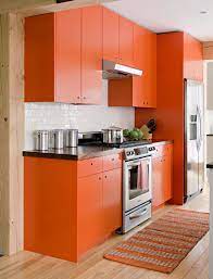 19 Popular Kitchen Cabinet Colors With Long Lasting Appeal Kitchen Cabinet Colors Painting Kitchen Cabinets Orange Kitchen Decor