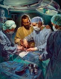 Nathan Greene Chief Of The Medical Staff Jesus In Operating Room 20x16 Print Ebay Christian Art Canvas Giclee Art