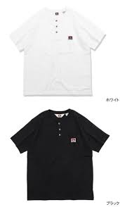 BEN DAVIS ベンデイビス Tシャツ 半袖 メンズ ヘンリーネック ( C-1580002 Henley Neck S/S Tee ポケット  ポケT T-SHIRTS カットソー ) : ice field