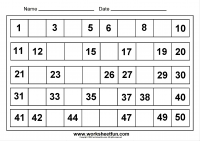 Maybe you would like to learn more about one of these? Missing Numbers 1 To 50 Eight Worksheets Free Printable Worksheets Worksheetfun