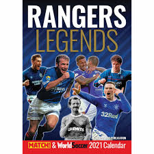 Champions rangers host livingston, celtic at hearts, first old firm august 28. Rangers Legends Fc A3 Unofficial Calendar 2021 At Calendar Club