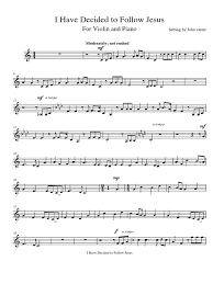 I Have Decided To Follow Violin I Pdf
